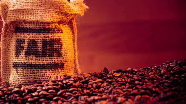 sack of fairtrade coffee beans