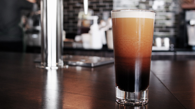 Nitro Cold Brew coffee in glass