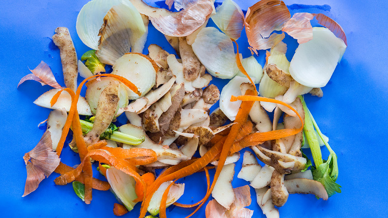 Vegetable peels for soup stock