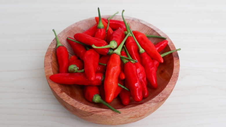 bowl of bird's eye chilis