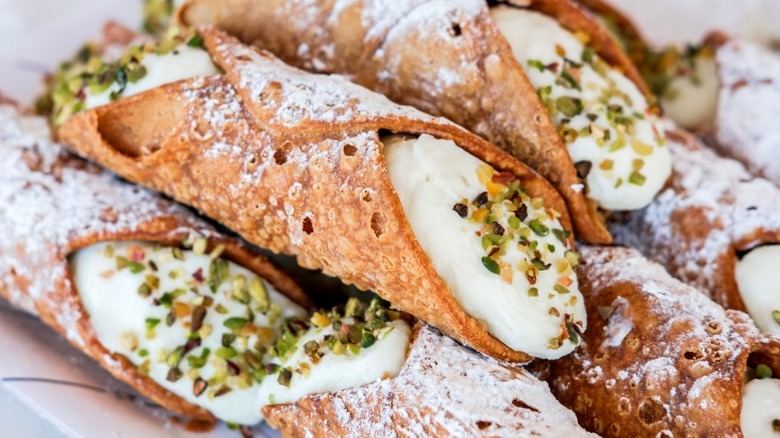 Stack of cannoli 