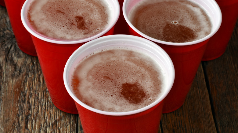 Red Solo cups with beer 