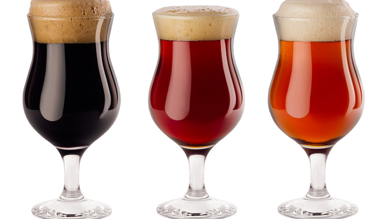 Variety of tulip beer glasses 