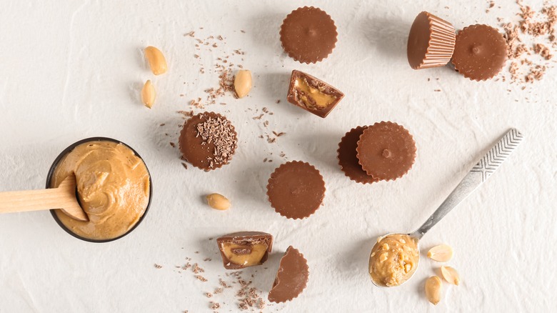 peanut butter cups with ingredients