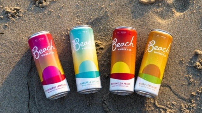 Beach whiskey canned cocktails