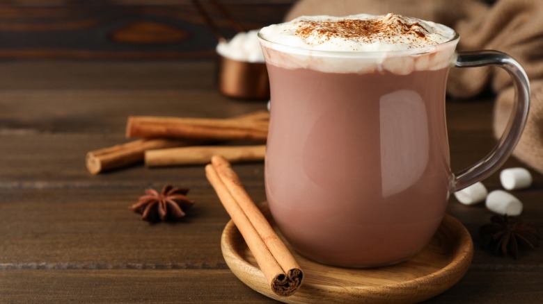 Hot Chocolate Tequila in glass mug