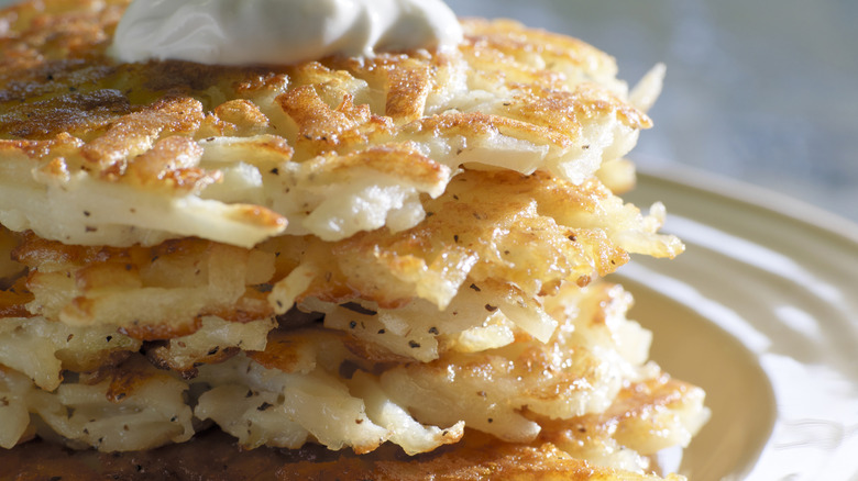 stack of hash browns