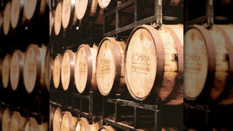 Ko Hana Rum Distillery barrels