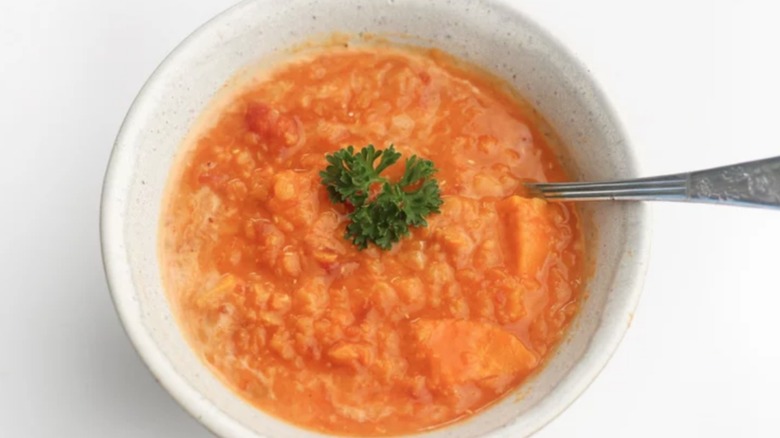 Red Lentil Soup in a bowl