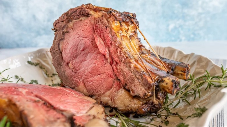 herbed rib eye roast