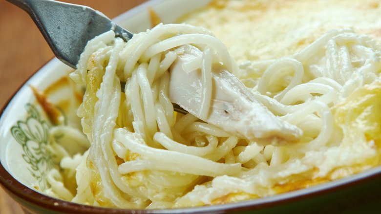 Dish of Chicken Tetrazzini