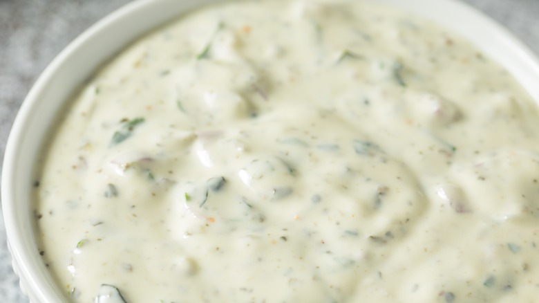 Green Goddess dressing in bowl