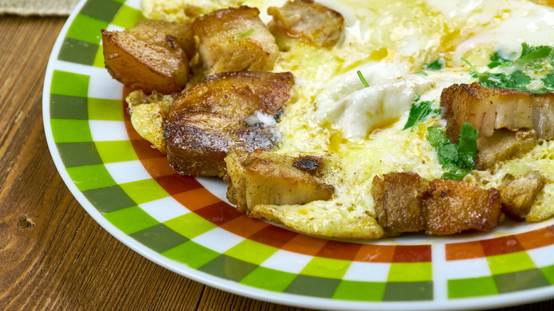 Hangtown Fry on plate