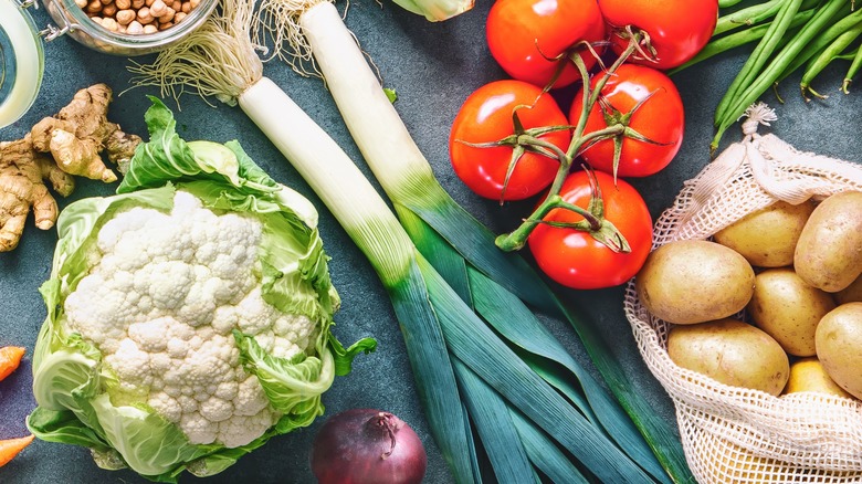 Vegetables with tomatoes