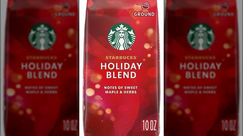 Starbucks Holiday Blend coffee bag