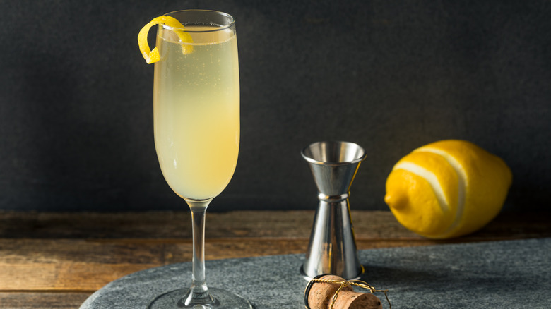 a fizzy french 75 with lemon