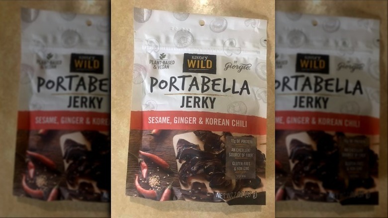 Savory Wild Sesame, Ginger, and Korean Chili Portabella Jerky