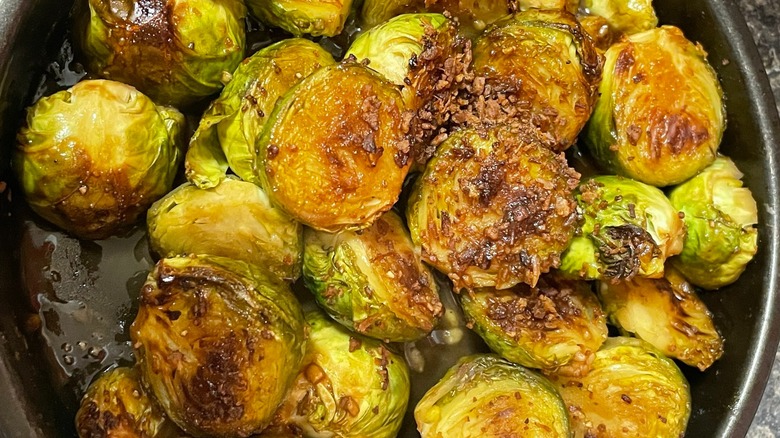 roasted Brussels spouts with balsamic vinegar