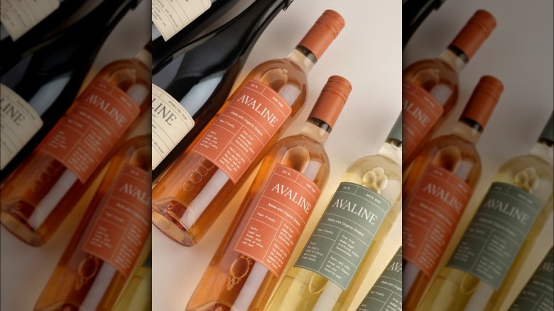 Avaline Rose wine bottles