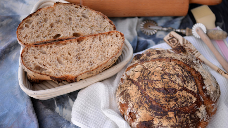 Whole-wheat sourdough bread