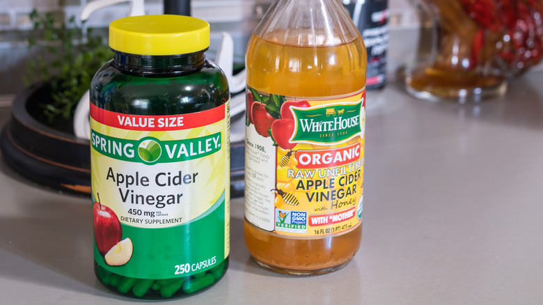 Apple cider vinegar pill bottle