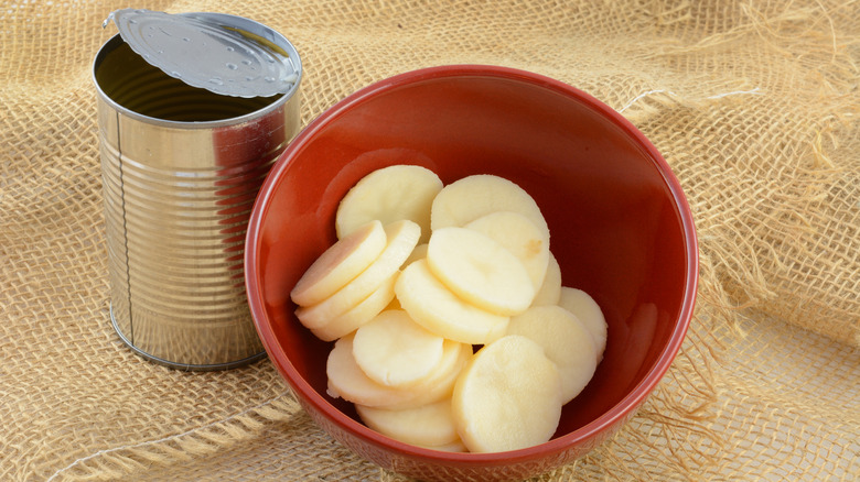 sliced canned potatoes