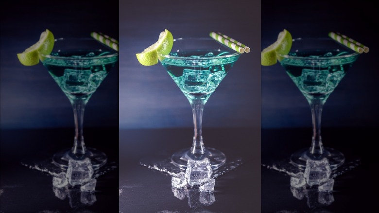 Caruso cocktail in martini glass