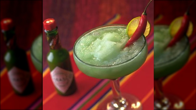 Jalapeno frozen daiquiri with Tabasco