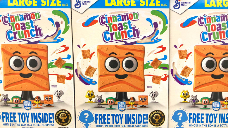 Crazy Squares on cereal box