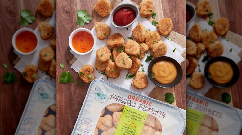 organic chicken nuggets with dipping sauces