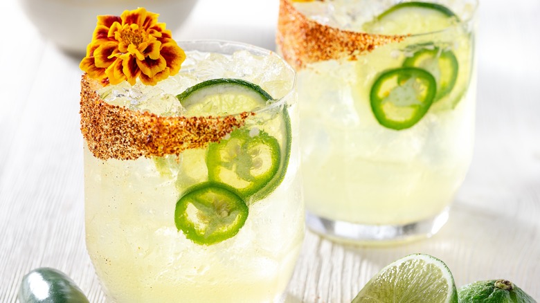 tequila marigolds margarita lime jalapeno