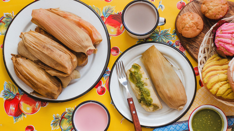 tamales mexican hot chocolate conchas