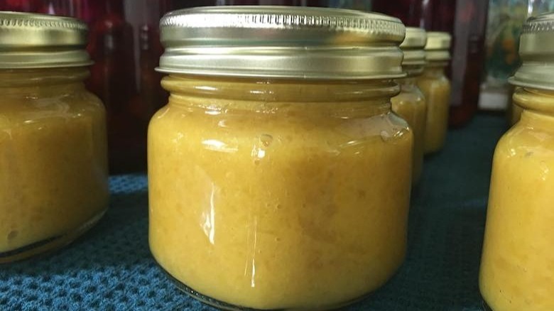 Banana pepper mustard in jars 