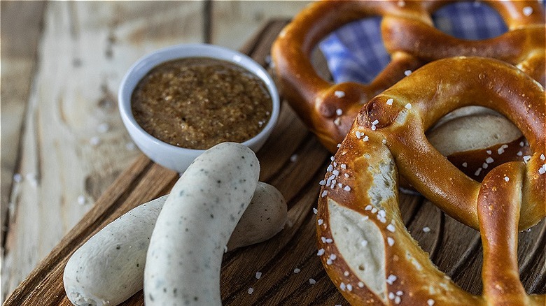 Bavarian mustard with german food