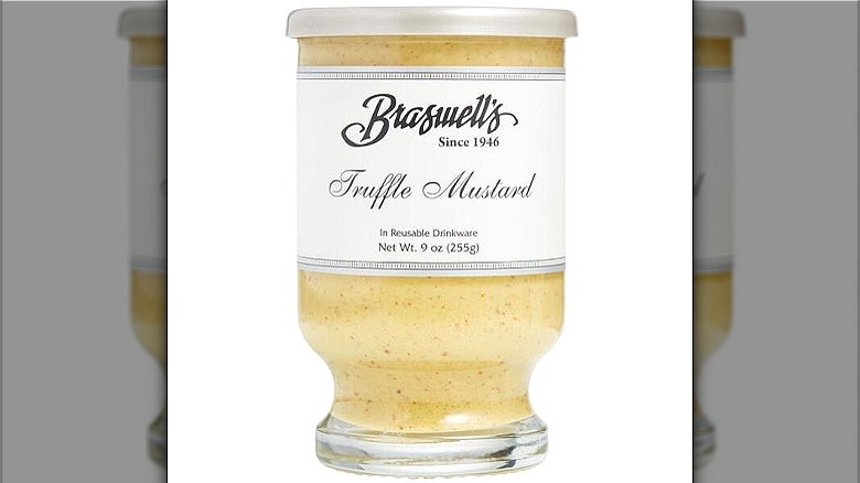 Bottle of truffle mustard