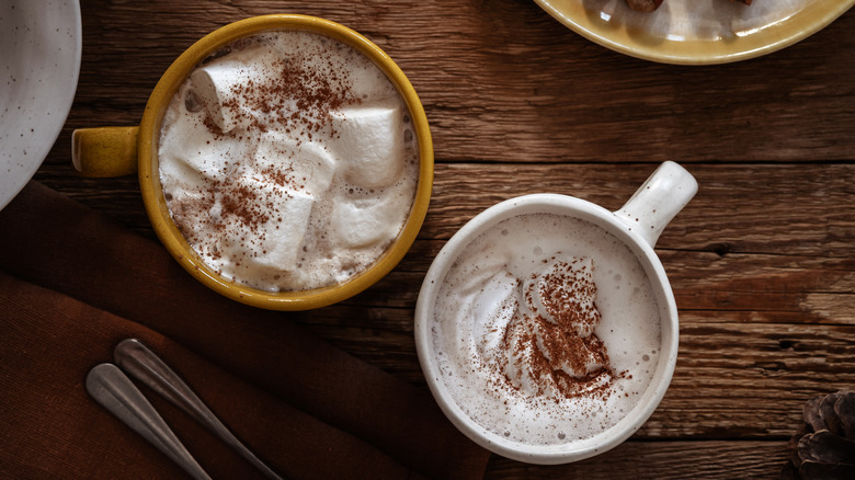 Mugs of hot chocolate