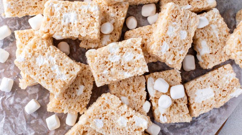 Stack of Rice Krispies treats