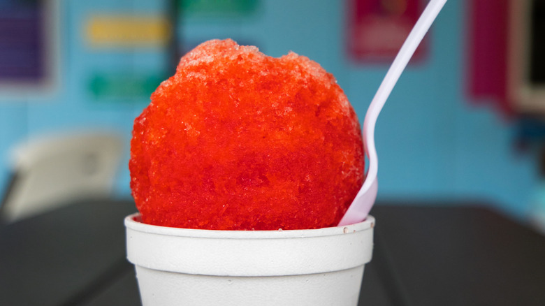 A cherry snoball