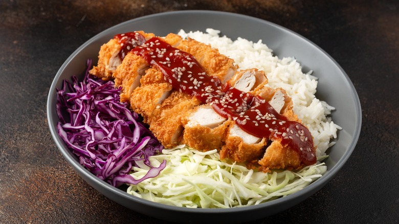 Tonkatsu on rice