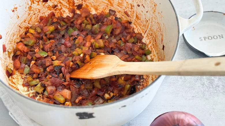 Sofrito in Dutch oven