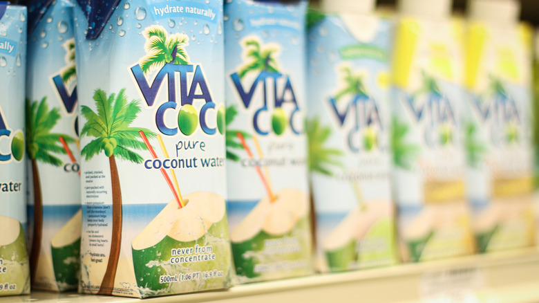 Vita Coco coconut water in focus