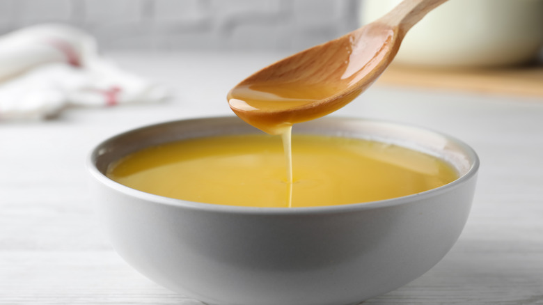 Bowl of clarified butter