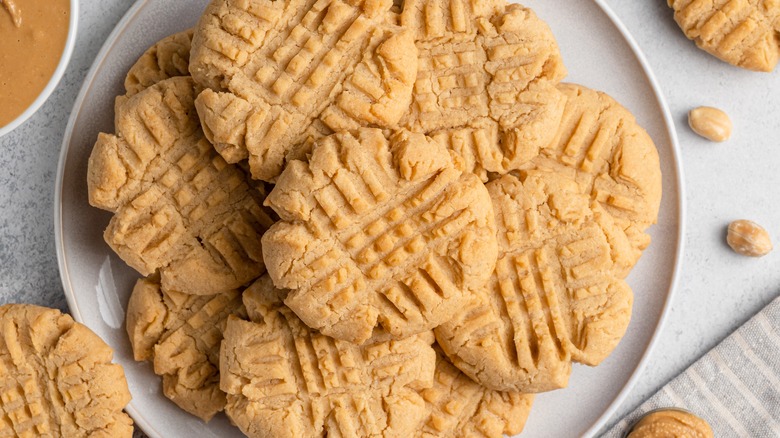 Plate of shortbread cookies