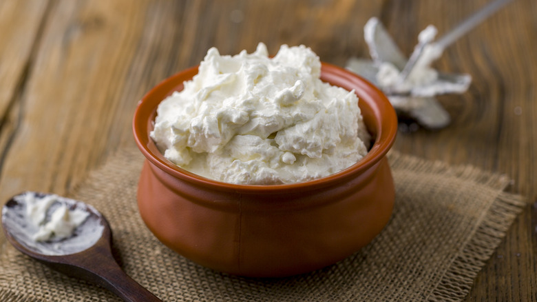 Bowl of sweet cream butter 