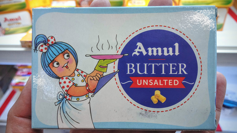 Carton of Amul unsalted butter