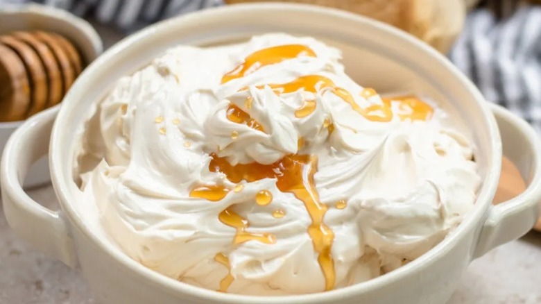 Bowl of whipped honey butter