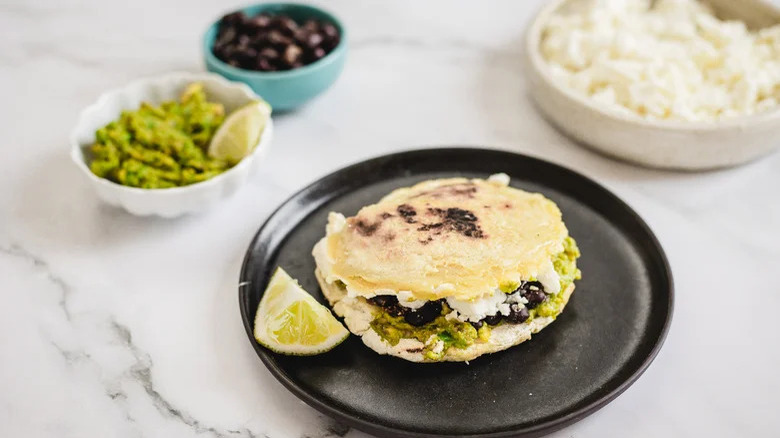 Black Bean, avocado gordita