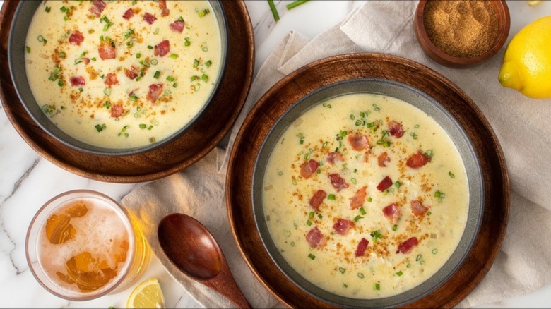 bay beer bacon crab soup