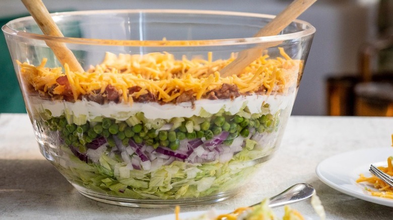 seven layer bacon salad 