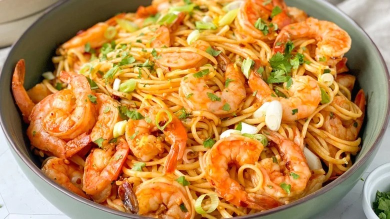 Smoky shrimp scampi